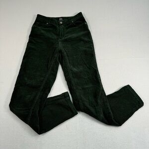 BDG Mom Straight Leg Corduroy Pants Womens Size 24 Hunter Green High Rise
